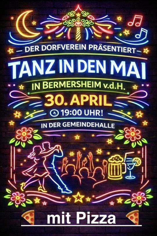 Plakat Tanz in den Mai