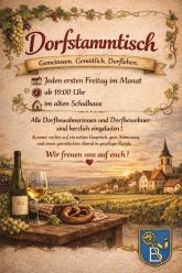 Plakat des Dorfstammtischs